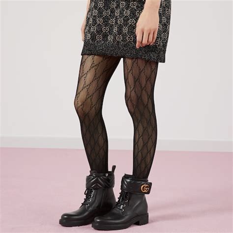 gucci black interlocking g tights|black sheer gucci tights.